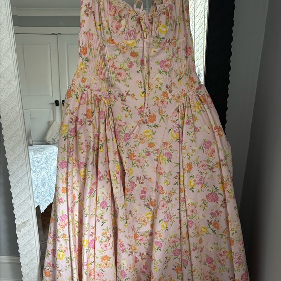 House of CB | Dresses | House Of Cb Adabella Floral Pleated Halter Sundress  | Poshmark